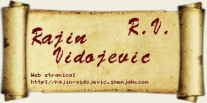 Rajin Vidojević vizit kartica